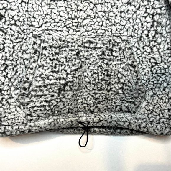 Victoria Secret Pink Gray Sherpa Pullover Quarter Zip Sz XS, Runs big - Picture 3 of 5